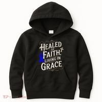 Healed Faith Living Grace Juvenile Arthritis Awareness Kids Hoodie thumb 0