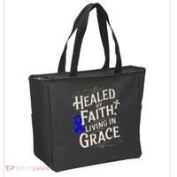 Healed Faith Living Grace Juvenile Arthritis Awareness Tote Bag thumb 2
