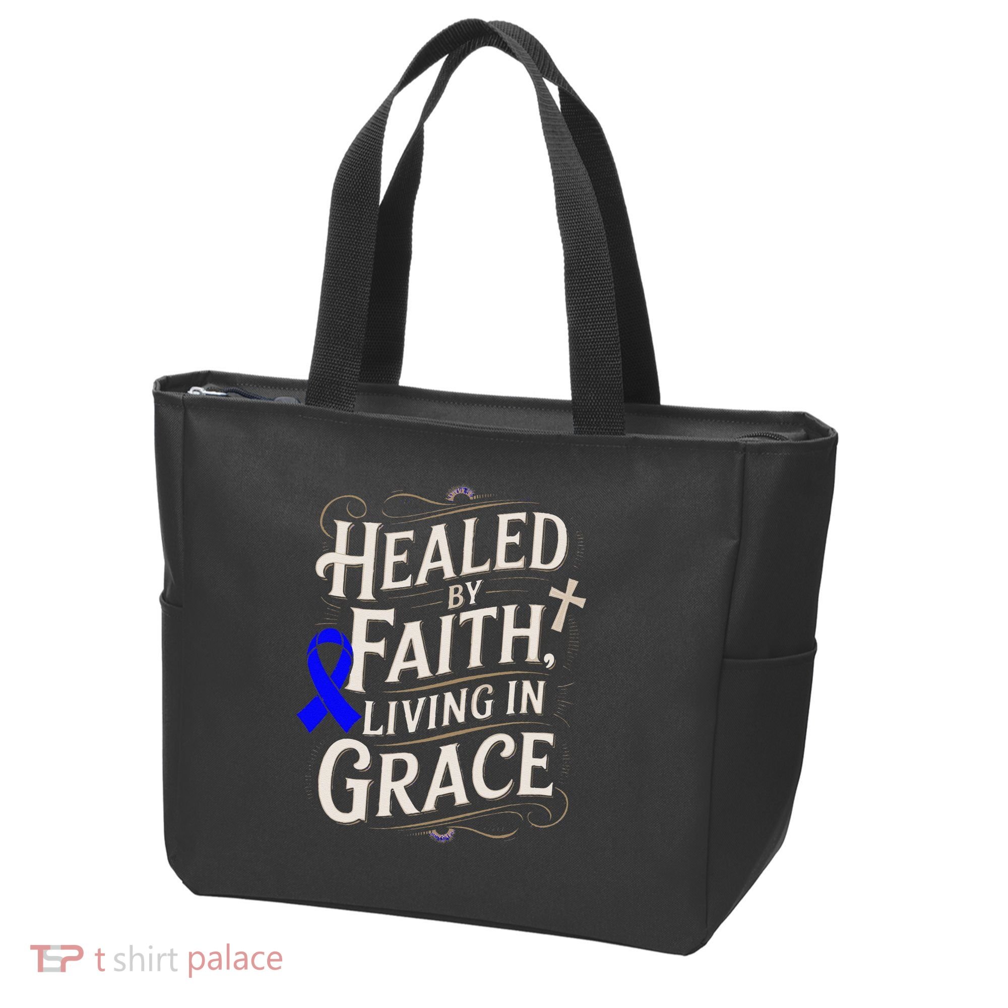 Healed Faith Living Grace Juvenile Arthritis Awareness Tote Bag