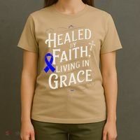 Healed Faith Living Grace Juvenile Arthritis Awareness T-Shirt thumb 4