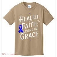 Healed Faith Living Grace Juvenile Arthritis Awareness Kids T-Shirt thumb 0