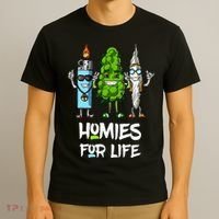 Homies For Life Weed Funny T-Shirt thumb 3