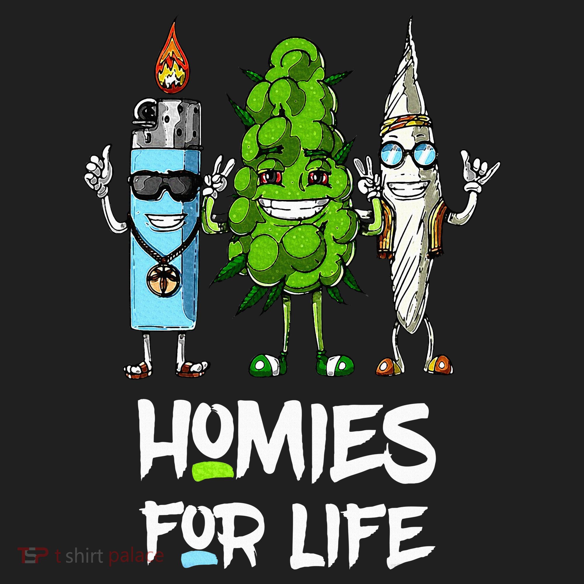 Homies For Life Weed Funny Beanie