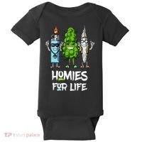 Homies For Life Weed Funny Baby Bodysuit thumb 0