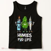 Homies For Life Weed Funny Tank Top thumb 2