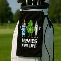 Homies For Life Weed Funny Golf Towel thumb 2