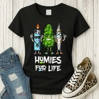 Homies For Life Weed Funny Women's T-Shirt thumb 3