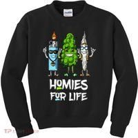 Homies For Life Weed Funny Kids Sweatshirt thumb 0