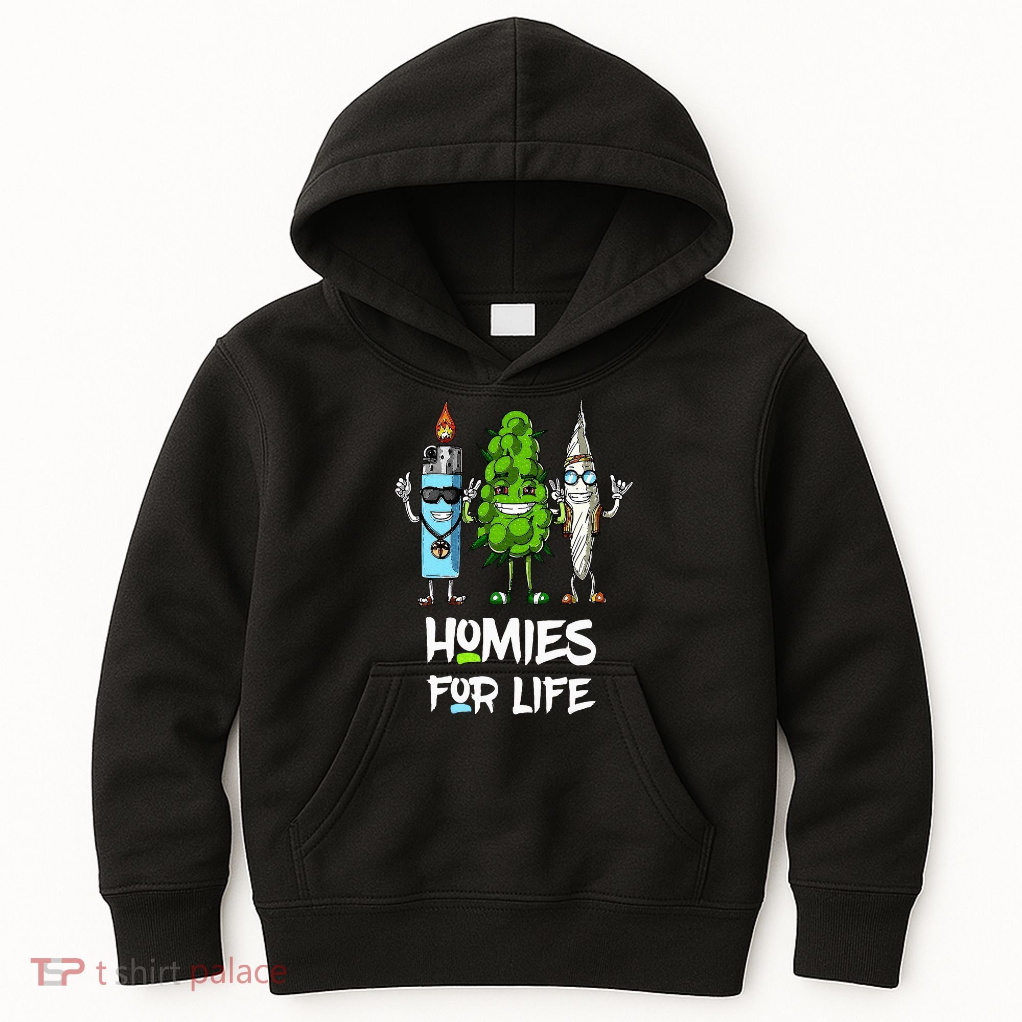 Homies For Life Weed Funny Kids Hoodie