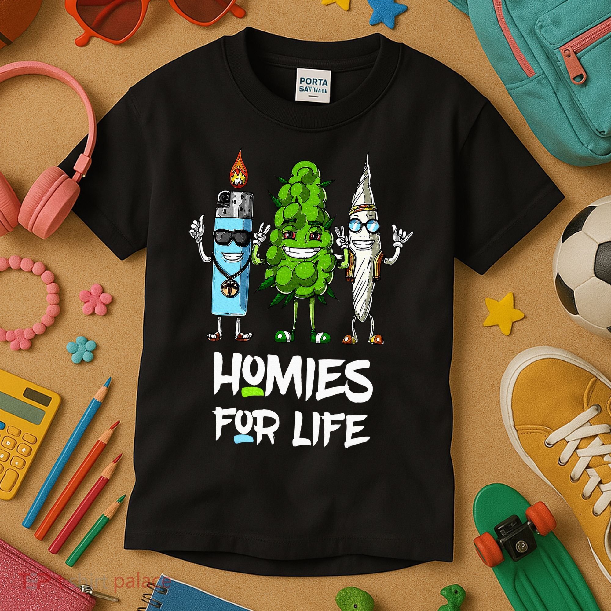Homies For Life Weed Funny Kids T-Shirt