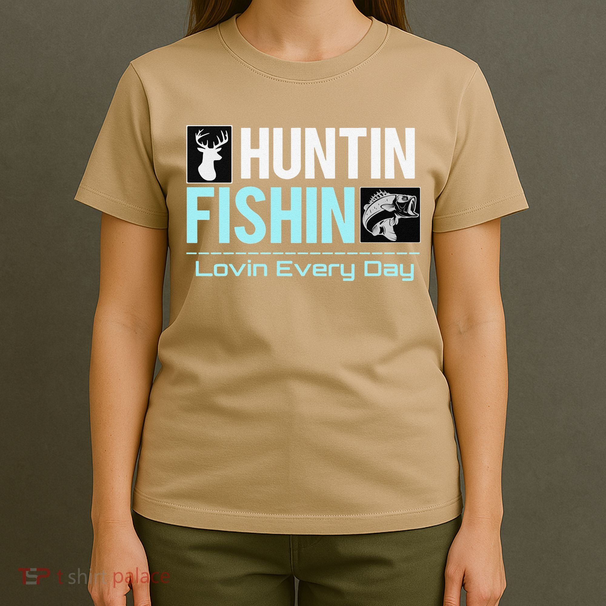 Huntin Fishin Lovin Every Day, Black Fly Hunting And Fishing T-Shirt
