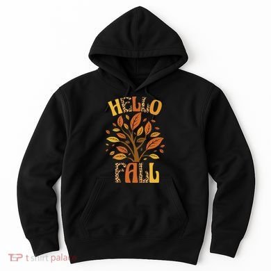 Hello Fall Leopard Season Nature Hoodie