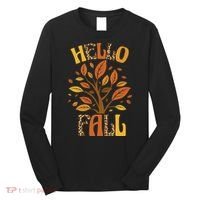 Hello Fall Leopard Season Nature Long Sleeve Shirt thumb 0