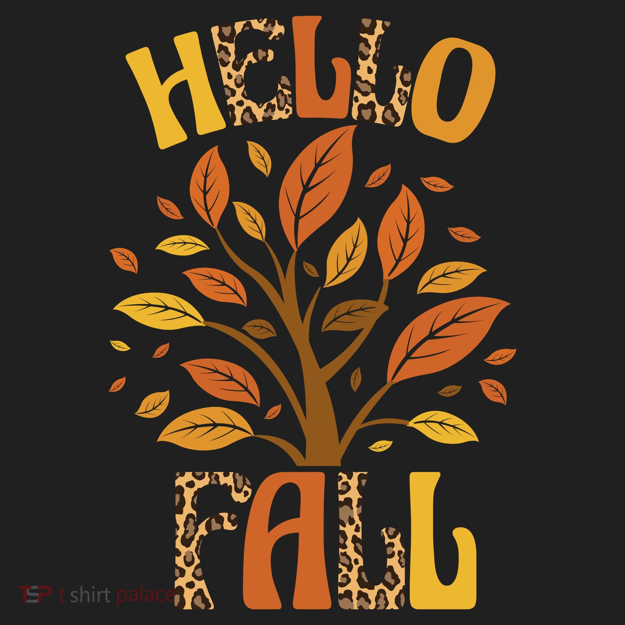Hello Fall Leopard Season Nature Beanie
