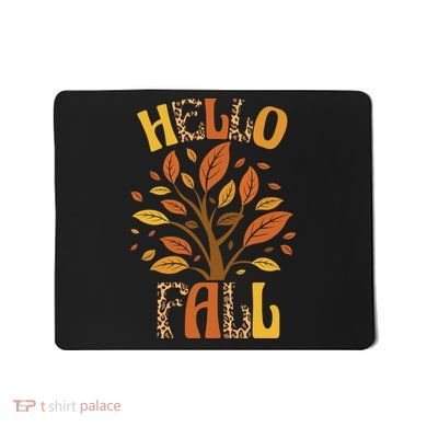 Hello Fall Leopard Season Nature Mousepad