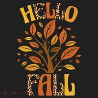Hello Fall Leopard Season Nature Hat thumb 2