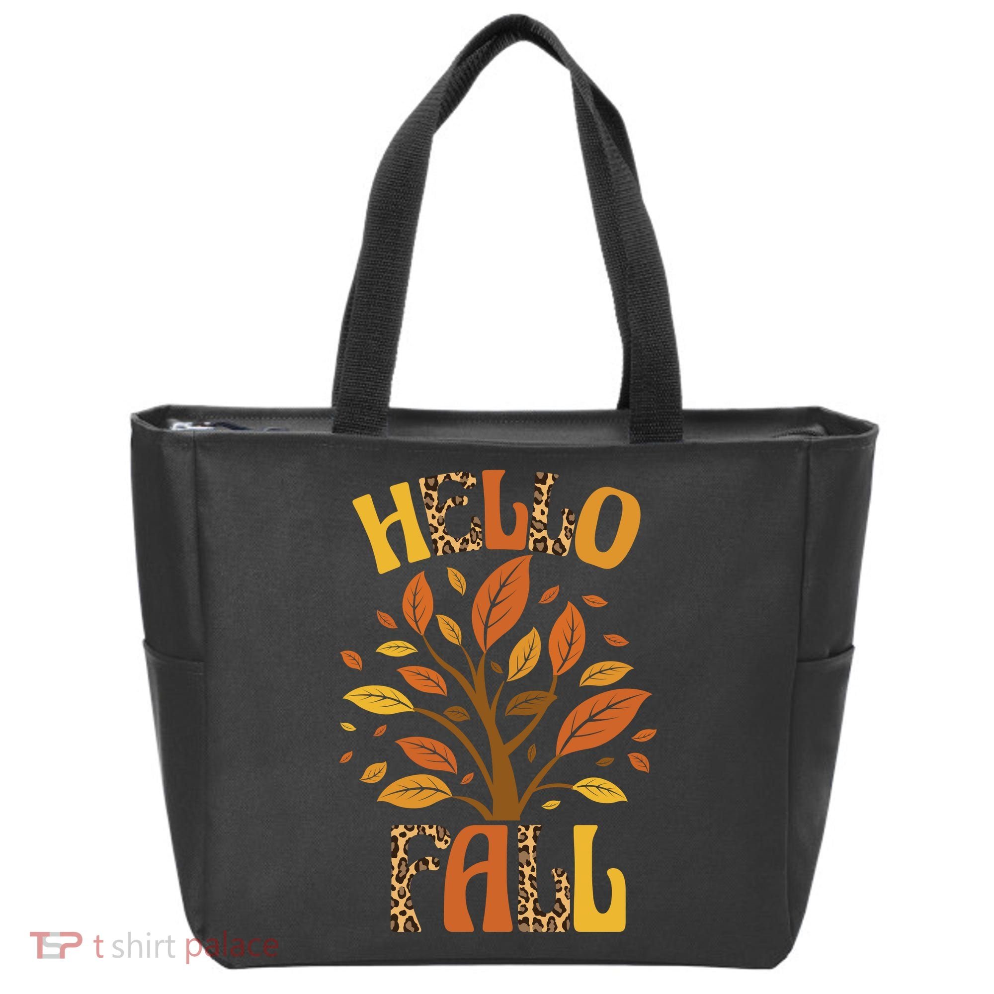 Hello Fall Leopard Season Nature Tote Bag