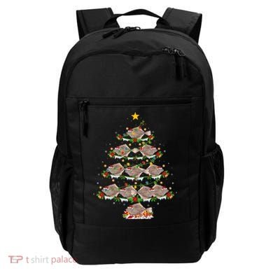 Halibut Fish Lover Xmas Lighting Halibut Christmas Tree Gift Backpack