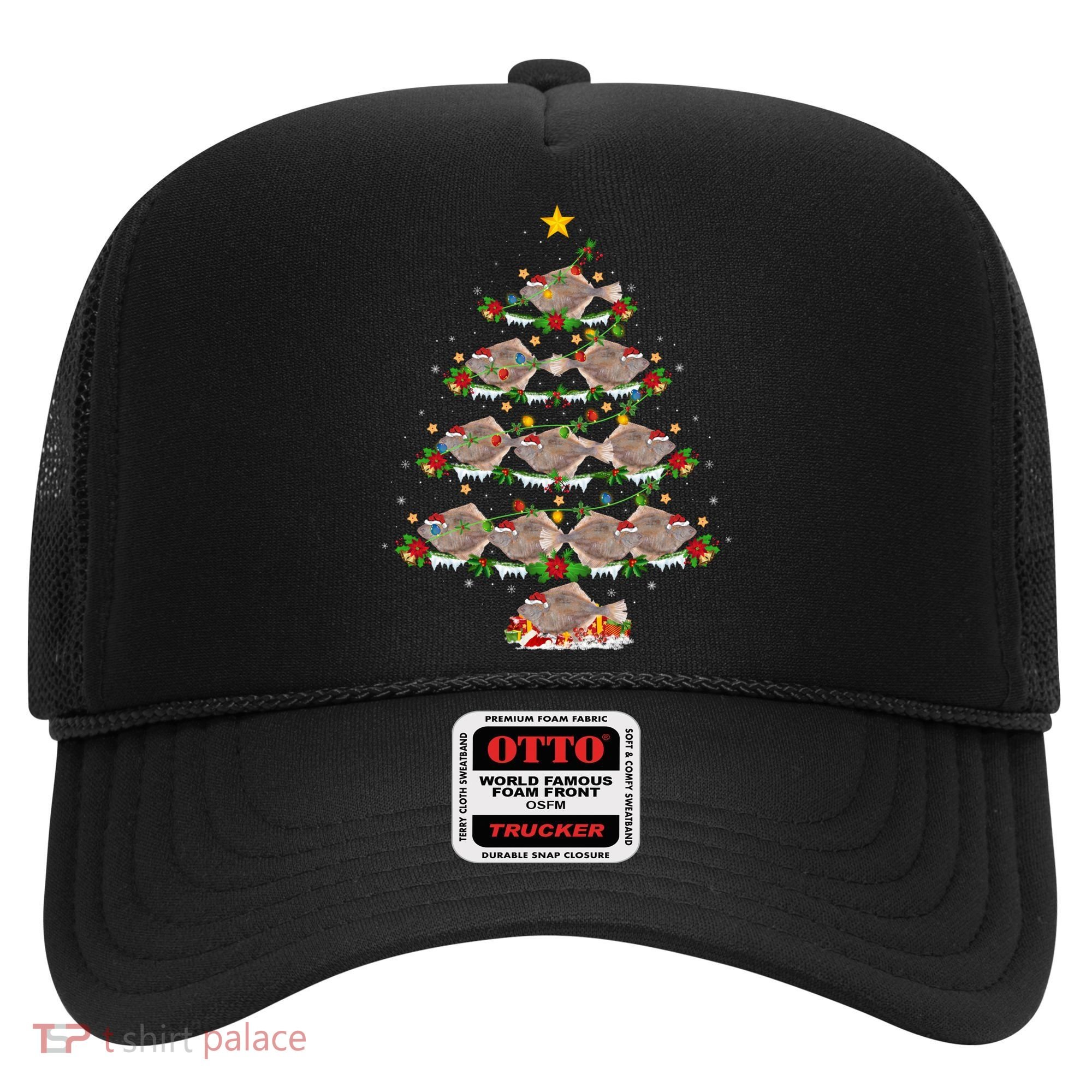 Halibut Fish Lover Xmas Lighting Halibut Christmas Tree Gift Hat