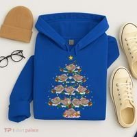 Halibut Fish Lover Xmas Lighting Halibut Christmas Tree Gift Hoodie thumb 4