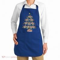 Halibut Fish Lover Xmas Lighting Halibut Christmas Tree Gift Apron thumb 2