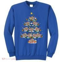 Halibut Fish Lover Xmas Lighting Halibut Christmas Tree Gift Sweatshirt thumb 0