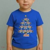 Halibut Fish Lover Xmas Lighting Halibut Christmas Tree Gift Toddler T-Shirt thumb 2