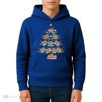 Halibut Fish Lover Xmas Lighting Halibut Christmas Tree Gift Kids Hoodie thumb 4