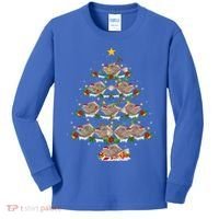 Halibut Fish Lover Xmas Lighting Halibut Christmas Tree Gift Kids Long Sleeve Shirt thumb 0