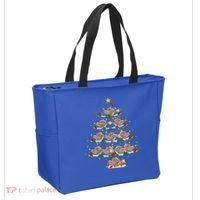 Halibut Fish Lover Xmas Lighting Halibut Christmas Tree Gift Tote Bag thumb 2
