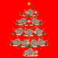Halibut Fish Lover Xmas Lighting Halibut Christmas Tree Gift Santa Hat thumb 1
