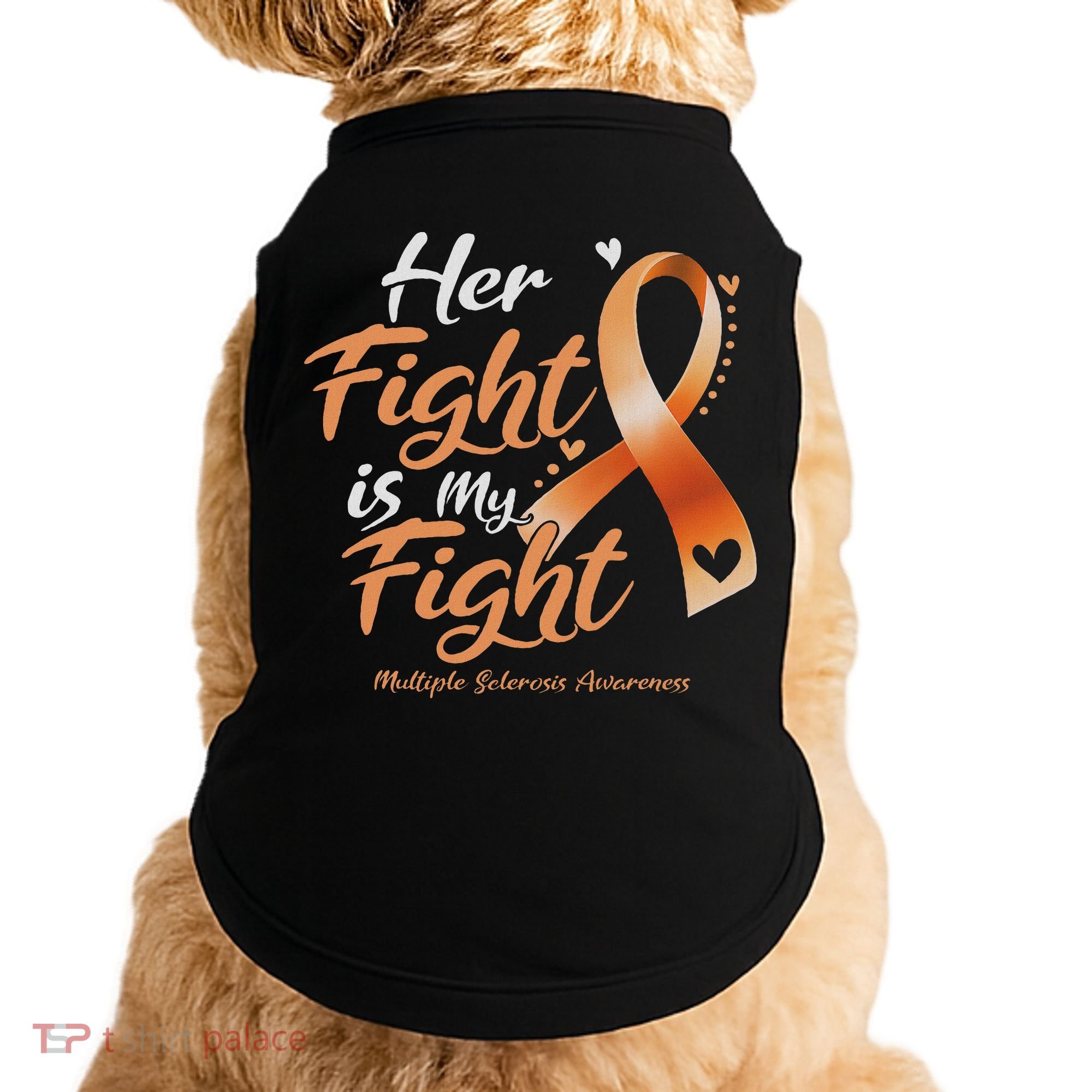 Her Fight My Fight Ms Multiple Sclerosis Awareness Women Doggie Tank