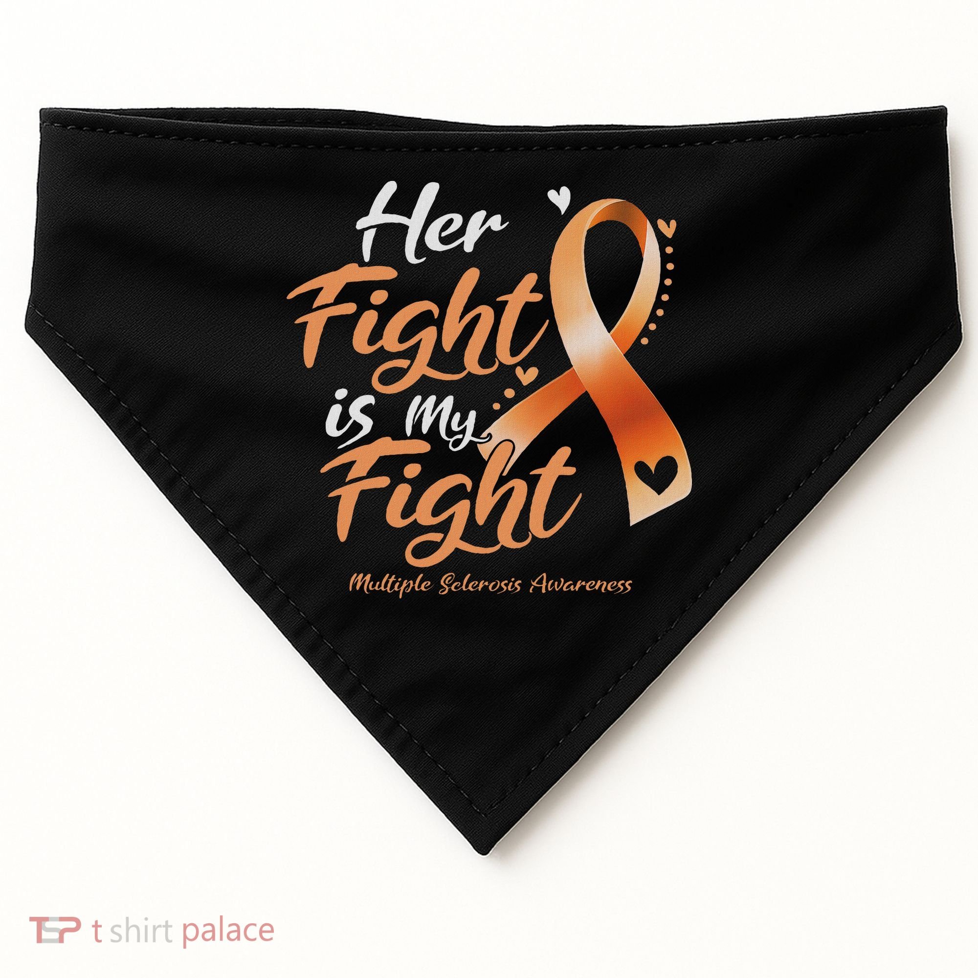 Her Fight My Fight Ms Multiple Sclerosis Awareness Women USA-Made Doggie Bandana