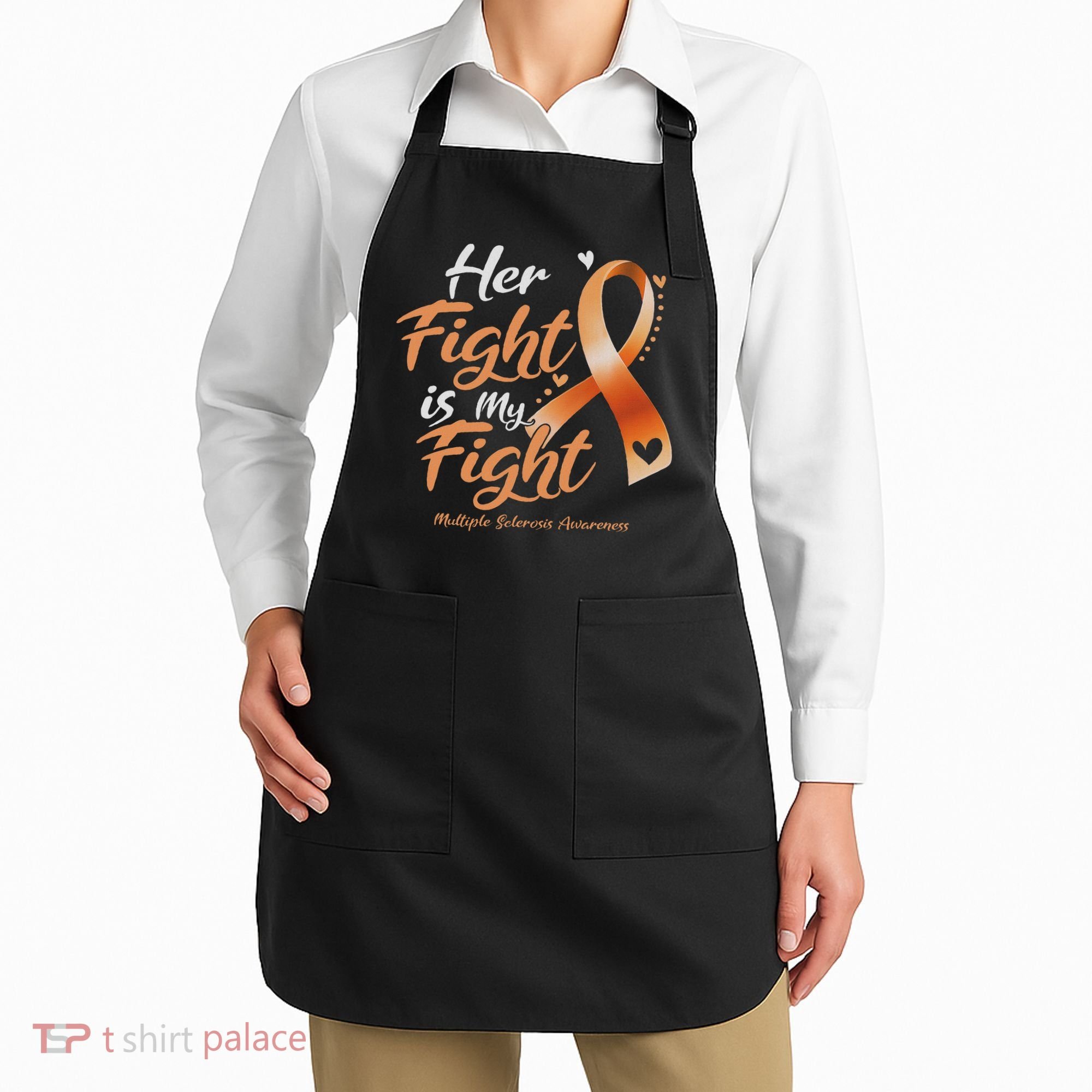 Her Fight My Fight Ms Multiple Sclerosis Awareness Women Apron