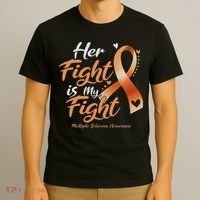 Her Fight My Fight Ms Multiple Sclerosis Awareness Women T-Shirt thumb 3