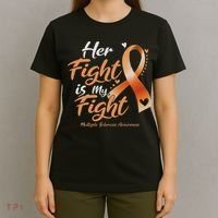 Her Fight My Fight Ms Multiple Sclerosis Awareness Women T-Shirt thumb 4