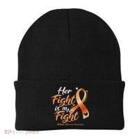Her Fight My Fight Ms Multiple Sclerosis Awareness Women Beanie thumb 0