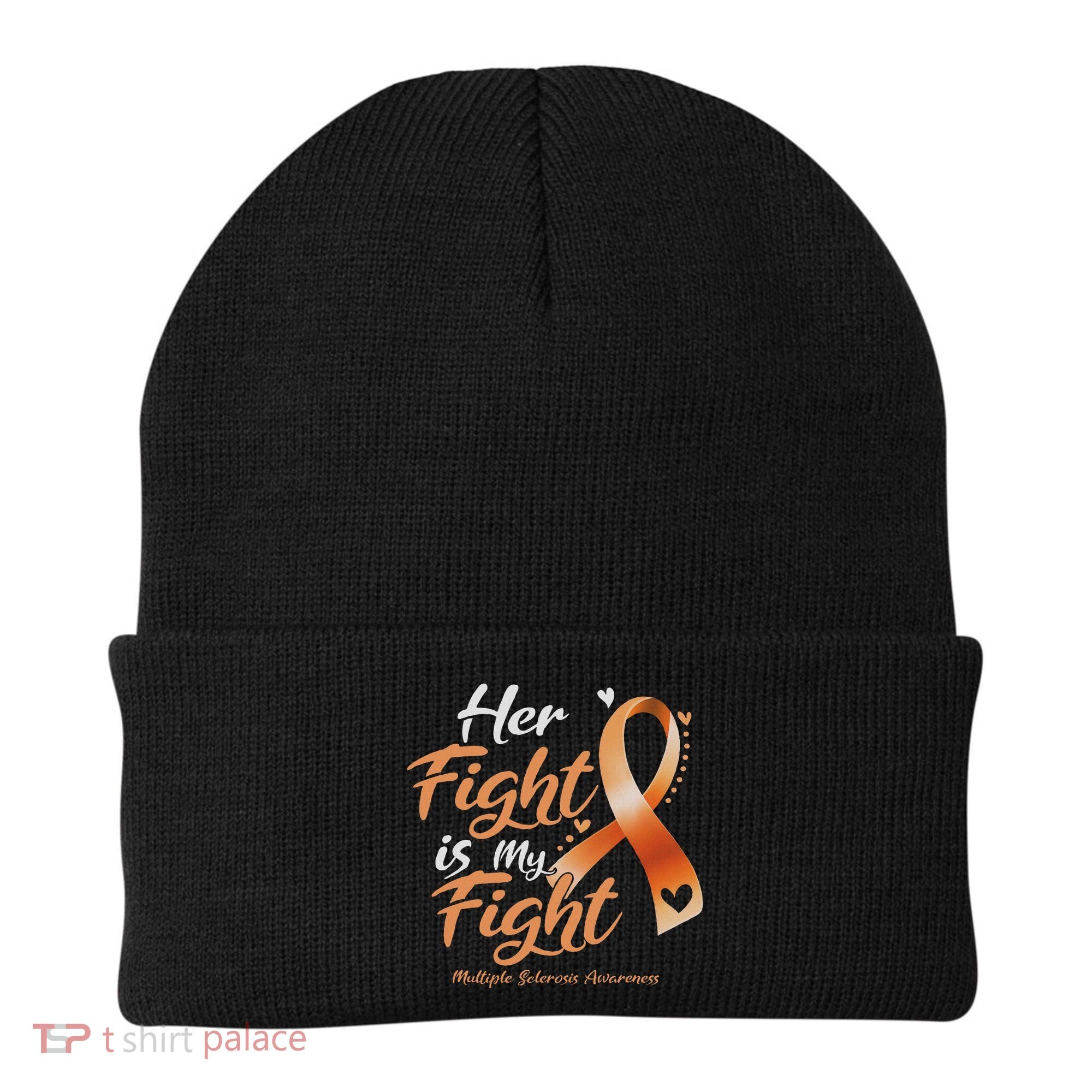 Her Fight My Fight Ms Multiple Sclerosis Awareness Women Beanie