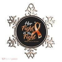 Her Fight My Fight Ms Multiple Sclerosis Awareness Women Ornament thumb 0