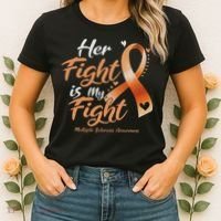 Her Fight My Fight Ms Multiple Sclerosis Awareness Women Women's T-Shirt thumb 2