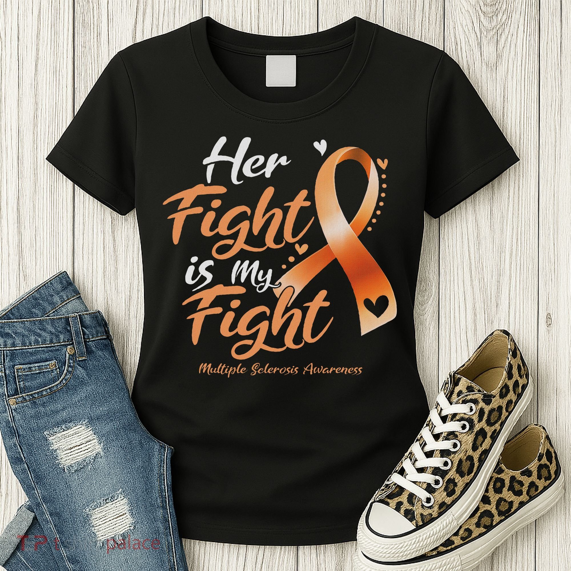 Her Fight My Fight Ms Multiple Sclerosis Awareness Women Women's T-Shirt