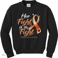 Her Fight My Fight Ms Multiple Sclerosis Awareness Women Kids Sweatshirt thumb 0