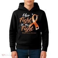 Her Fight My Fight Ms Multiple Sclerosis Awareness Women Kids Hoodie thumb 4