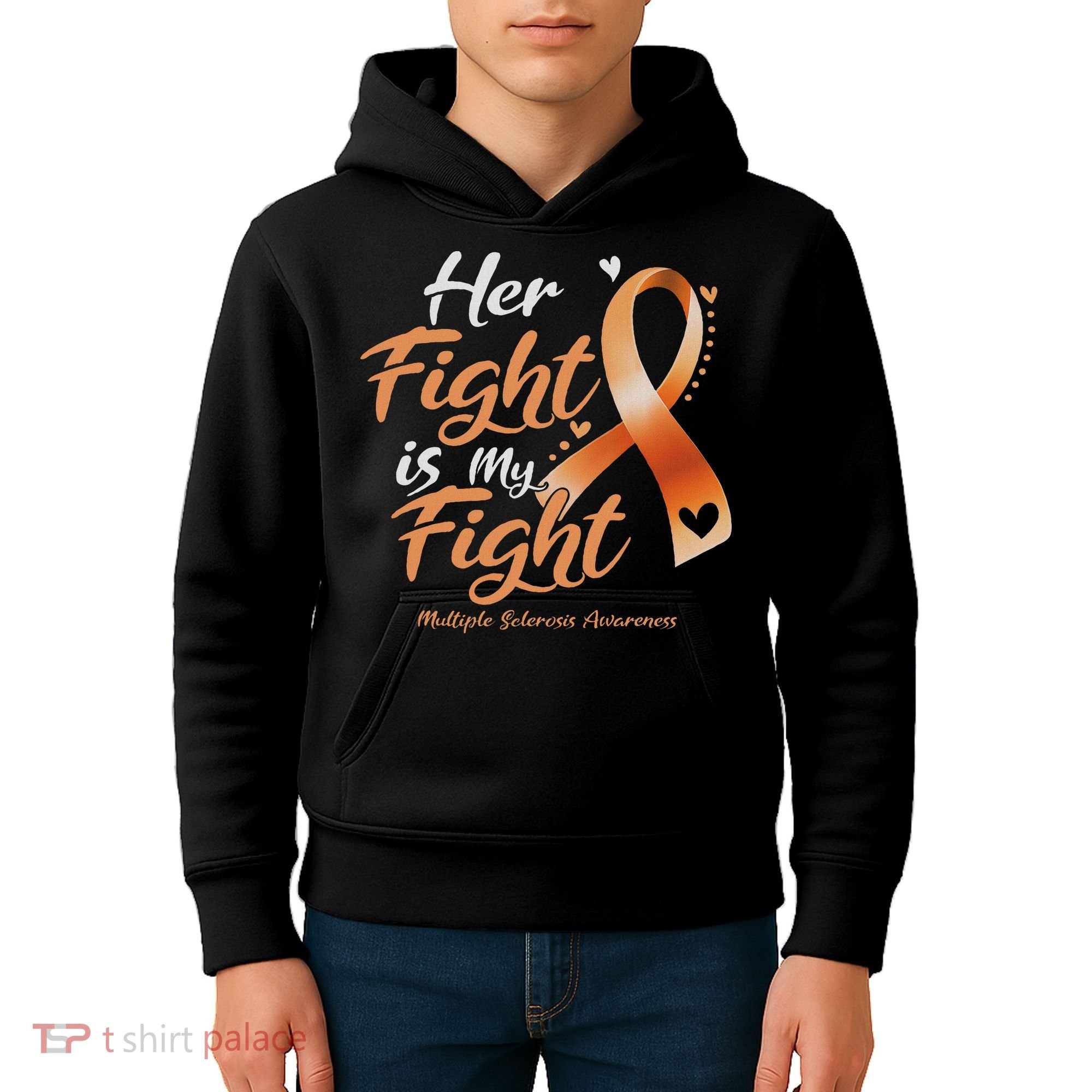 Her Fight My Fight Ms Multiple Sclerosis Awareness Women Kids Hoodie