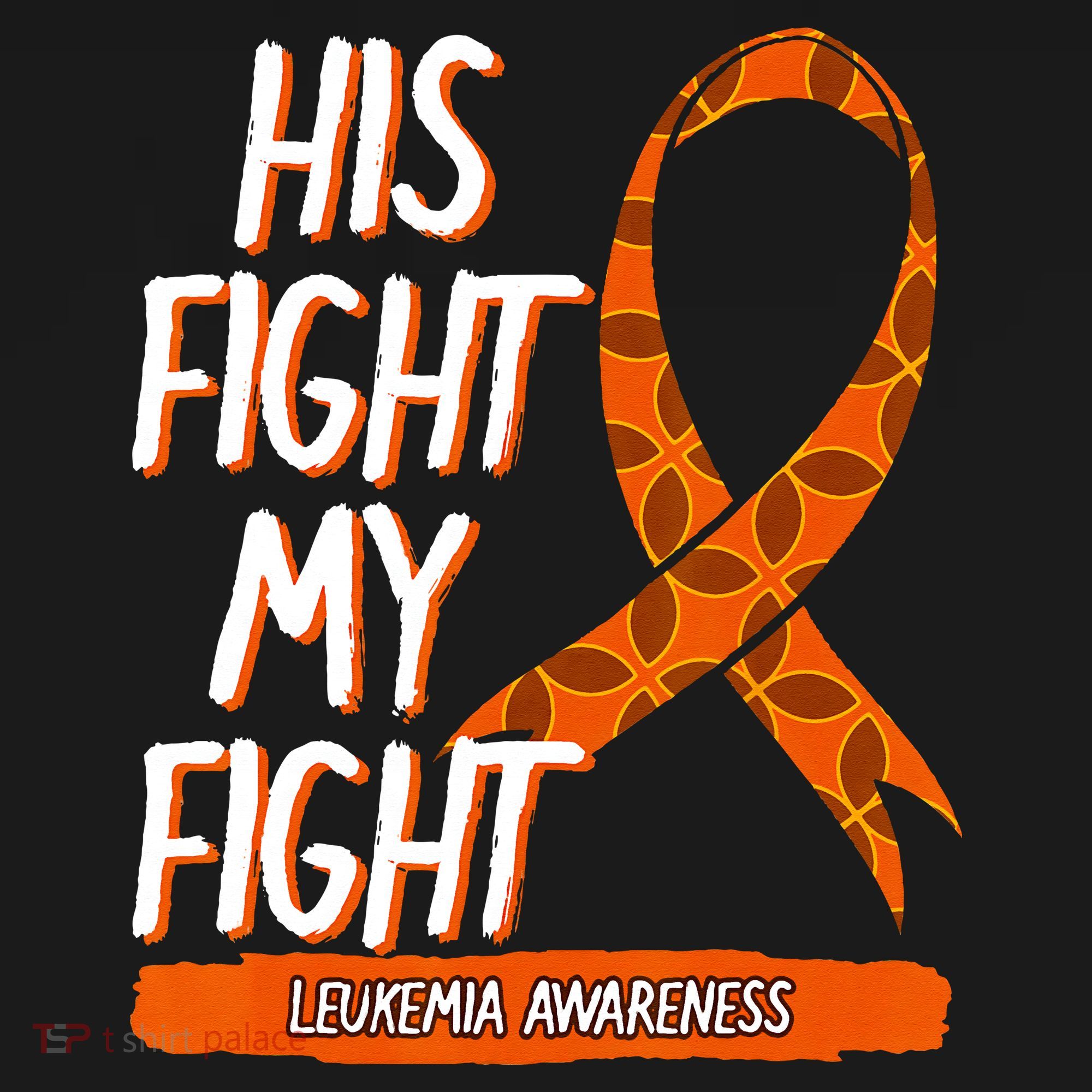 His Fight My Fight Leukemia Awareness Orange Ribbon Gift Women's Hoodie