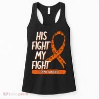His Fight My Fight Leukemia Awareness Orange Ribbon Gift Women's Tank Top thumb 0