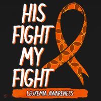 His Fight My Fight Leukemia Awareness Orange Ribbon Gift Kids Sweatshirt thumb 2