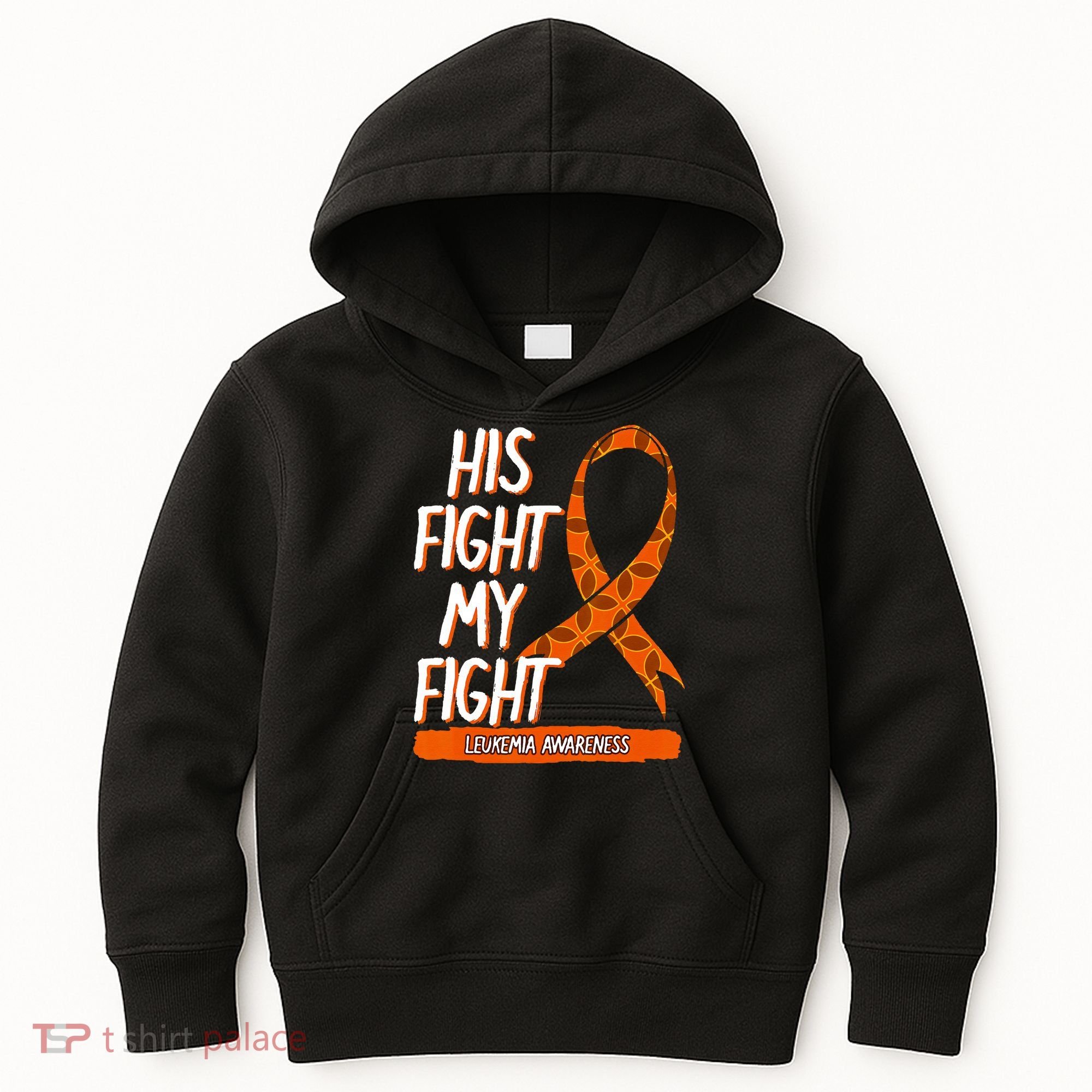 His Fight My Fight Leukemia Awareness Orange Ribbon Gift Kids Hoodie