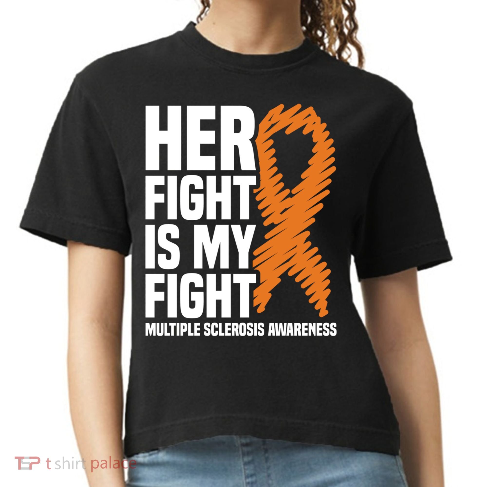 Her Fight My Fight Ms Multiple Sclerosis Awareness Gift Comfort Colors Boxy T-Shirt