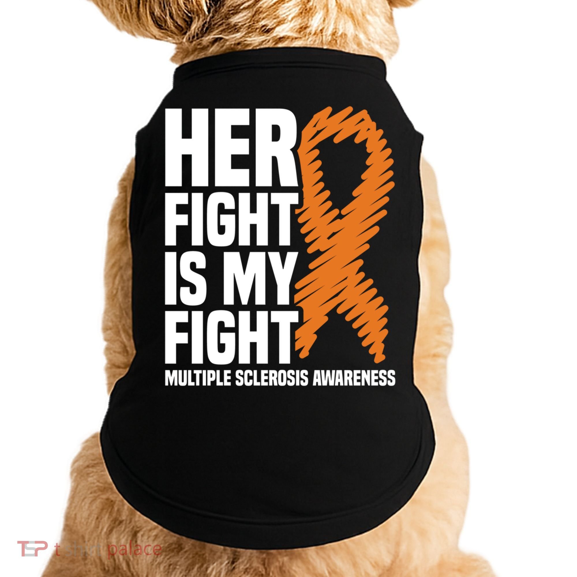 Her Fight My Fight Ms Multiple Sclerosis Awareness Gift Doggie Tank